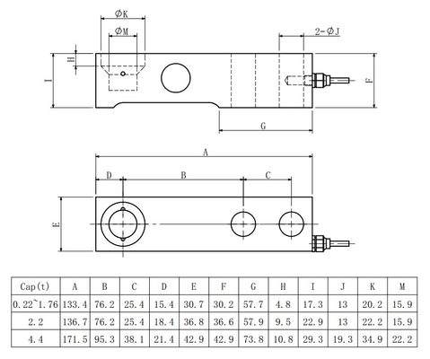 0.22t-4.4t เซ็นเซอร์วัดแรงกดโหลดเซลล์ 350 Ohm stainless steel stress Sensors